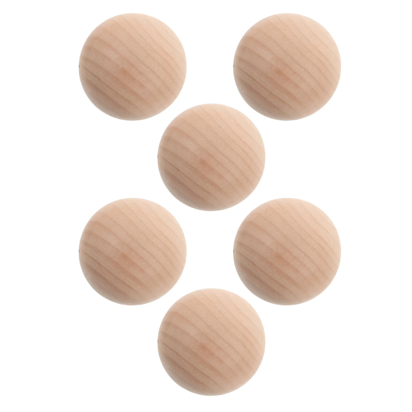 6Pcs Unfinished Wood Croquet Balls 5.5cm Ideal for Backyard Lawn Games and Family Gatherings Wood Croquet Balls